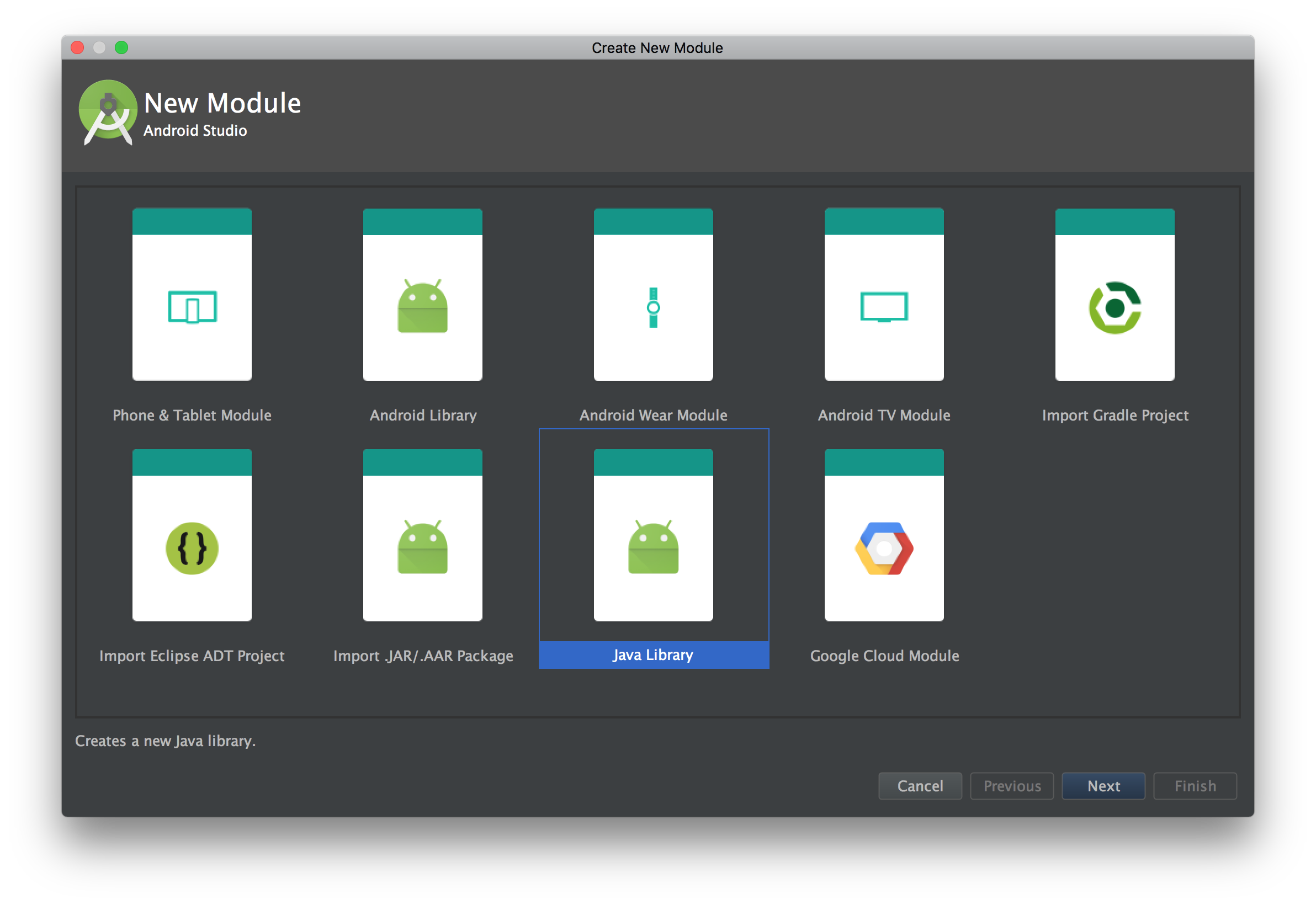 Android Studio New Module